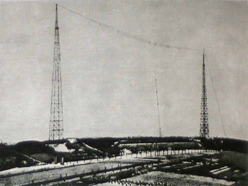 Widok radiostacji Warszawa II na Forcie Mokotów