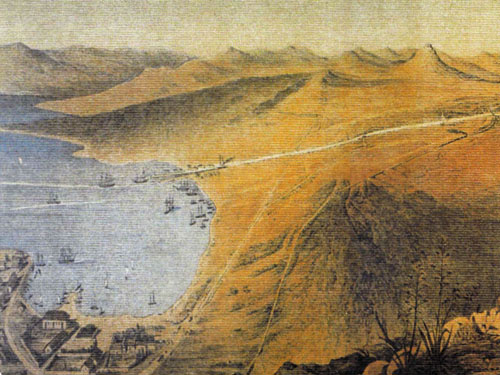 Panoramiczny widok na Przesmyk Koryncki